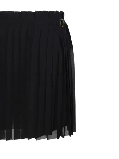 Ami Alexandre Mattiussi Ami Jupe Plissee Pleated Skirt In Black