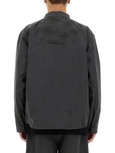 Shop Alpha Industries Laser Cut Shirt With Structured Silhouette In Black