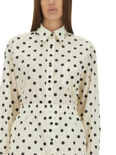 Moschino Couture Polka Dots Shirt In White