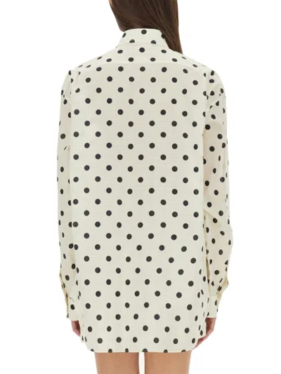 Moschino Couture Polka Dots Shirt In White