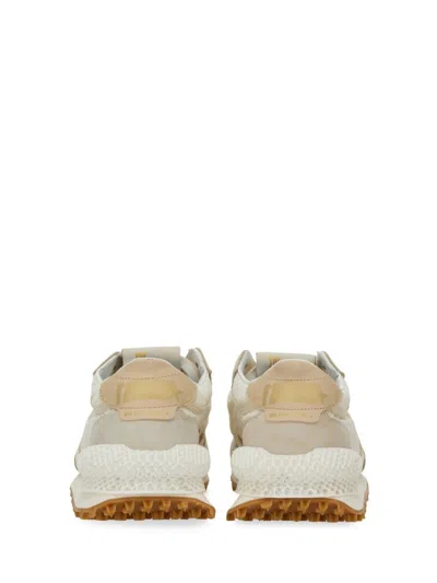 Golden Goose Running Marathon Nylon And Leather Upper Printed Star Leather Spur And Heel In Neutrals