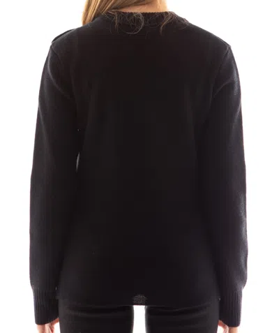 Rabanne Black Virgin Wool Sweater With Buttons In Black