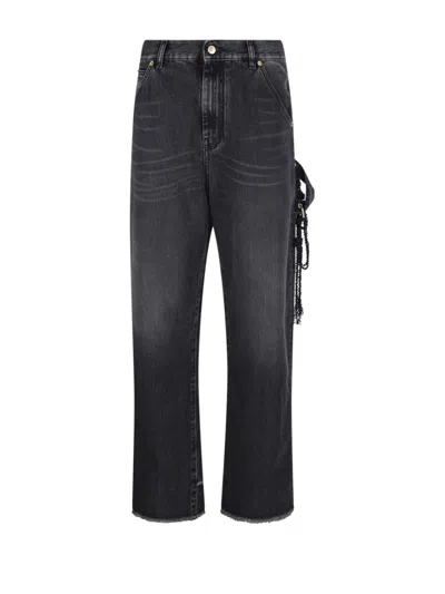 Darkpark Black Lisa Loose Fit Carpenter Jeans In Black