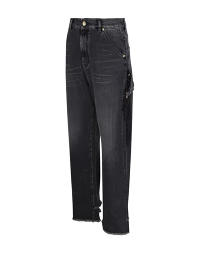 Darkpark Black Lisa Loose Fit Carpenter Jeans In Black