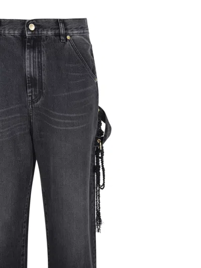 Darkpark Black Lisa Loose Fit Carpenter Jeans In Black