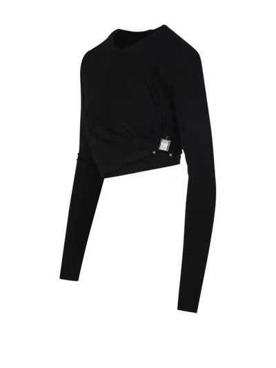 Christopher Esber Bezel-quartz Long-sleeve Top In Black