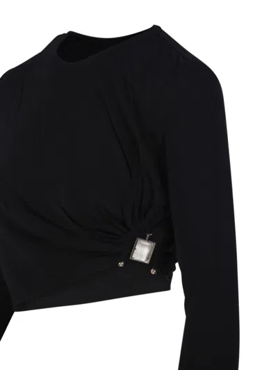 Christopher Esber Bezel-quartz Long-sleeve Top In Black