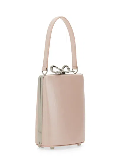 Self-portrait Structured Bag With Decorative Bow In White