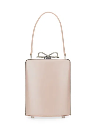 Self-portrait Structured Bag With Decorative Bow In White