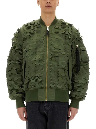 Shop Alpha Industries "ma-1 Ulcans" Flight Jacket In Grey