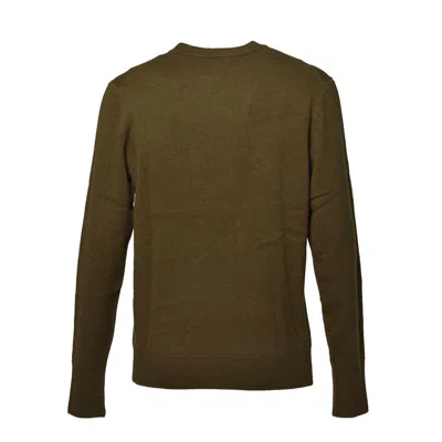 Aspesi Military Green Wool Crewneck Sweater In Black