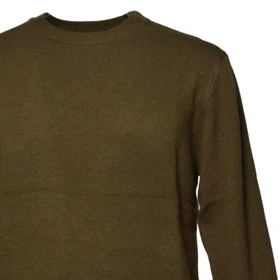 Aspesi Military Green Wool Crewneck Sweater In Black