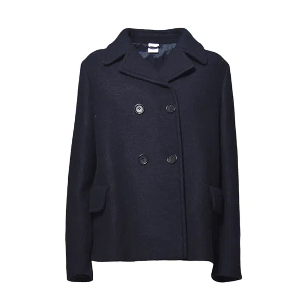 ボトムスその他 Aspesi Navy Blue Boxy Felted Wool Jacket Aspesi Navy Blue Boxy Felted Wool Jacket In Black | ModeSens