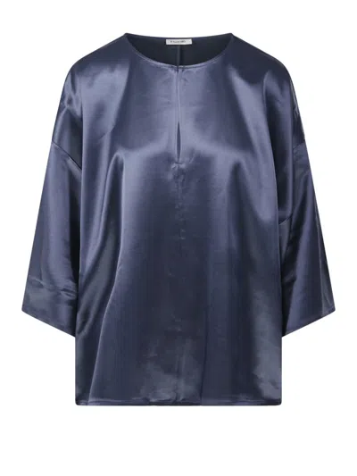 By Malene Birger Relaxed Fit Satin Top In Black