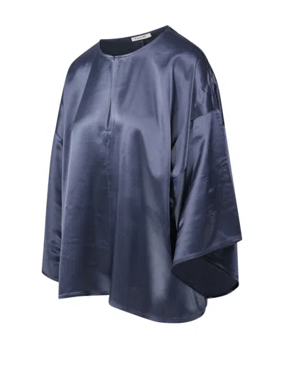 By Malene Birger Relaxed Fit Satin Top In Black