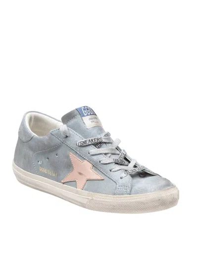 Golden Goose Grey Suede Super-star Low-top Sneaker In Grey
