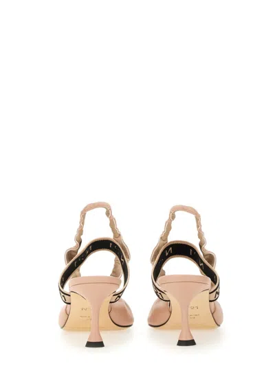 N°21 Slingback With Logo In Neutrals