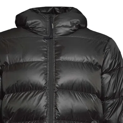 Aspesi Budd Puffer Jacket In Black Satin Fabric In Black