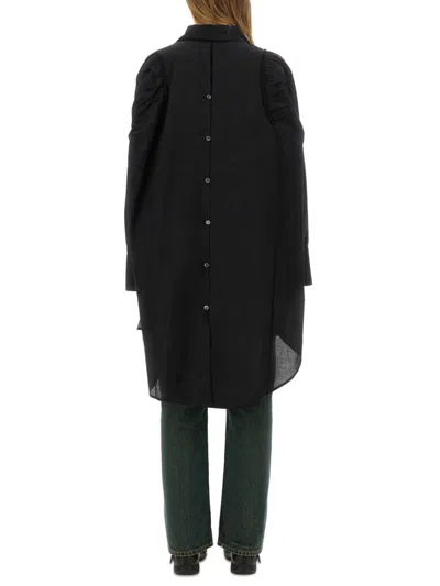 Our Legacy Gale Dress With Cuffed Sleeves And Loose Fit In Black