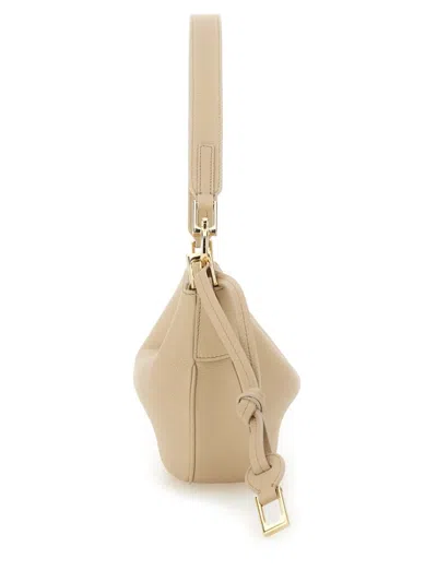 Ferragamo Zippered Shoulder Bag In Neutrals