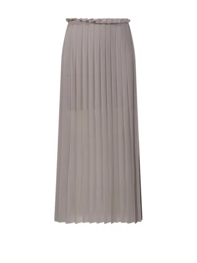 Ami Alexandre Mattiussi Ami Pleated Skirt In Grey