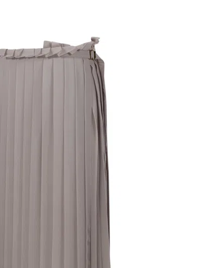 Ami Alexandre Mattiussi Ami Pleated Skirt In Grey