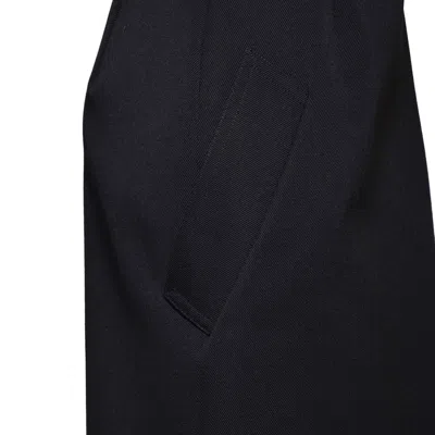 Maison Margiela Black Wool Midi Skirt In Black