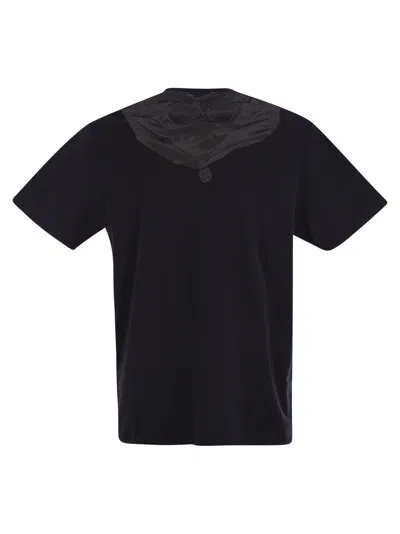 C.p. Company Blue T-shirt With Logo Printed On The Front