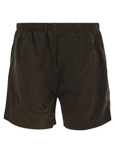 C.p. Company Khaki Swimsuit In Lightweight Chrome-r Nylon