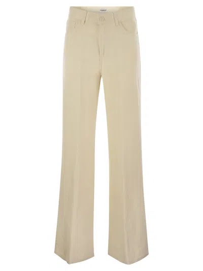 Dondup Amber Five Pocket Wide Leg Trousers