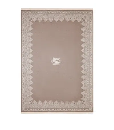 Etro Wool Pervinca Fringed Throw