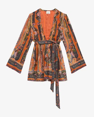 Isabel Marant Morgane Mini Dress In Orange