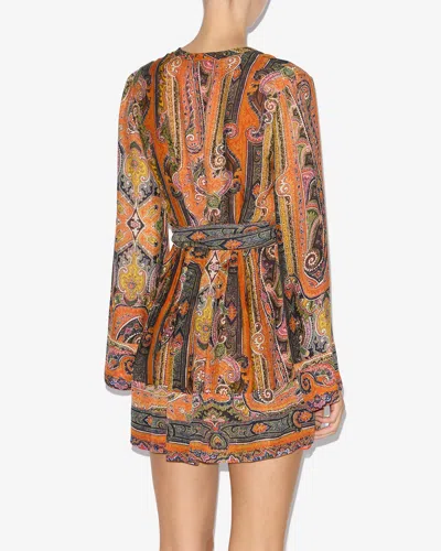 Isabel Marant Morgane Mini Dress In Orange