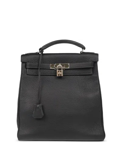 Pre-owned Hermes 2001 Kelly A Dos Gm Backpack In Blue