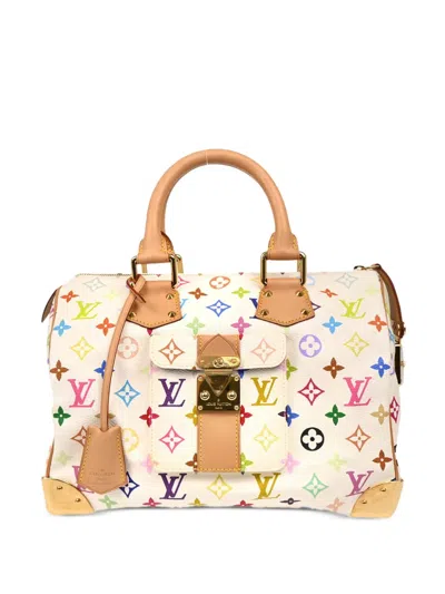 Pre-owned Louis Vuitton X Takashi Murakami 2003 Monogram Speedy 30 Handbag In White