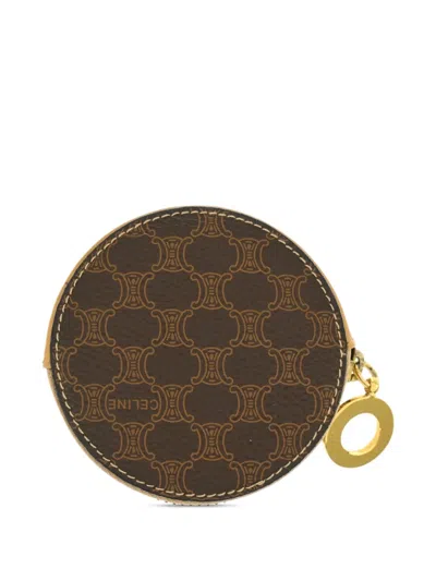 Pre-owned Celine 1990-2000s Macadam Coin Purse Wallet In Brown