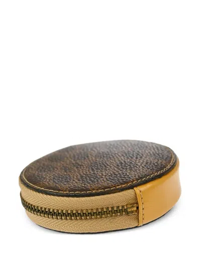 Pre-owned Celine 1990-2000s Macadam Coin Purse Wallet In Brown