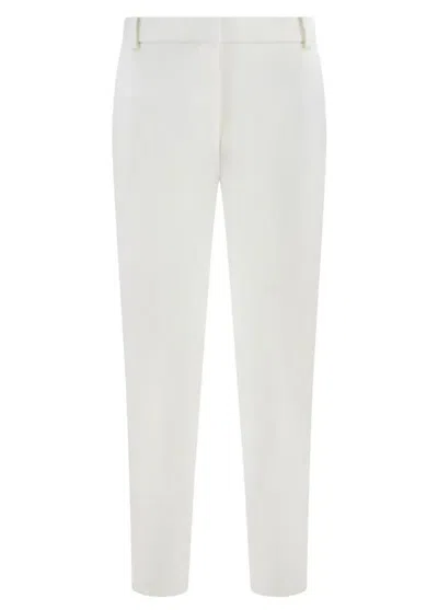 Pinko Tailored White Trousers With Side Pockets In White