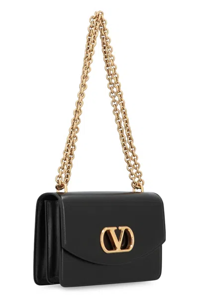 Valentino Garavani Garavani Vain Shoulder Bag In Shiny Calfskin Woman Black Uni In Black
