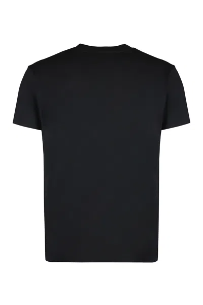 Valentino Cotton T-shirt With Vlogo Patch In Black