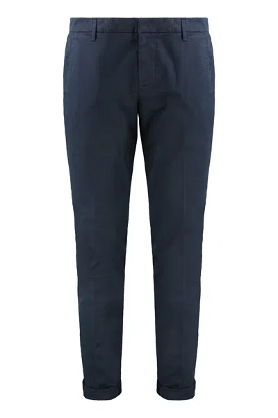 Dondup Gaubert Pants In Blue Cotton In Blue