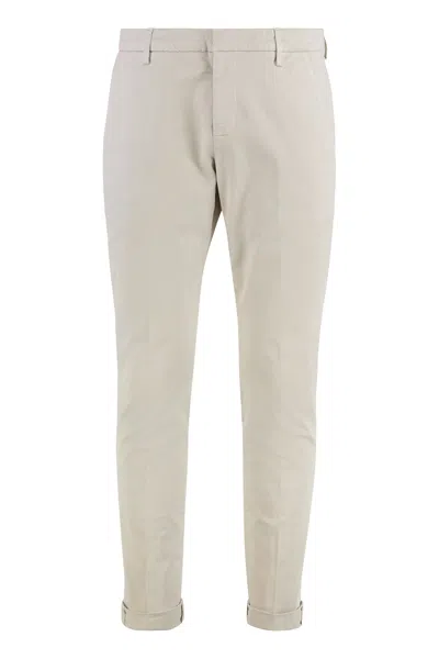 Dondup Trousers Back Pockets Belt Loops Side Pockets In Beige