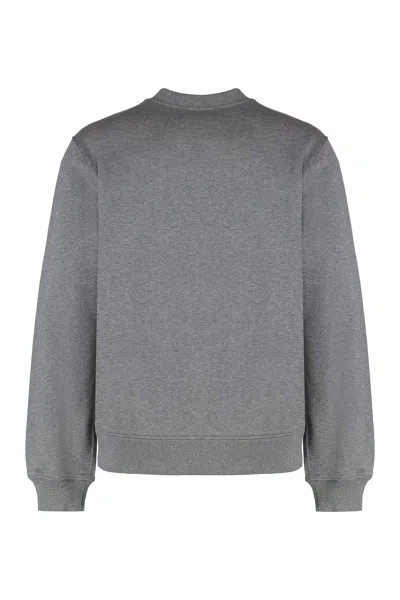 Dolce & Gabbana Men's Cotton Crew-neck Sweatshirt In Grey
