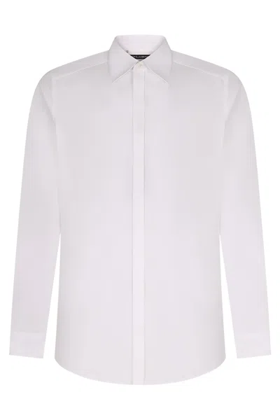 Dolce & Gabbana White Cotton Long Sleeves Formal Shirt In White