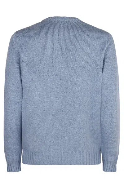 Drumohr Cotton Sweater In Blue