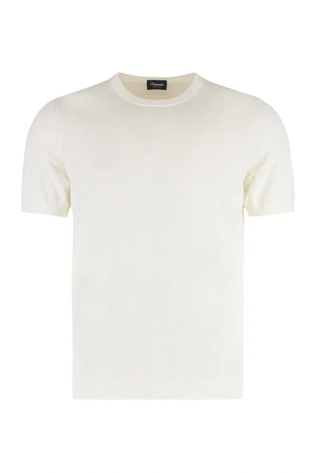 Tシャツ・カットソー Drumohr SHORT SLEEVES POLO WITH BUTTONS (D0GF202 105 CREAM) Drumohr Short Sleeves Polo With Buttons Clothing In White
