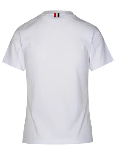 Thom Browne Crew-neck T-shirt Ribbed Side Slit In White