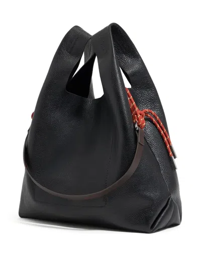Bimba Y Lola Medium Paper Tote Bag In Black