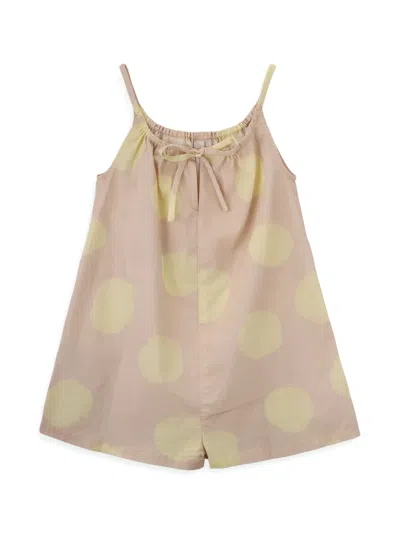 Knot Lemon Dots Jumpsuit In Neutrals