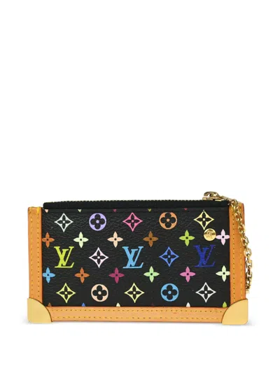 Pre-owned Louis Vuitton 2005 Pochette Cles Coin Wallet In Black